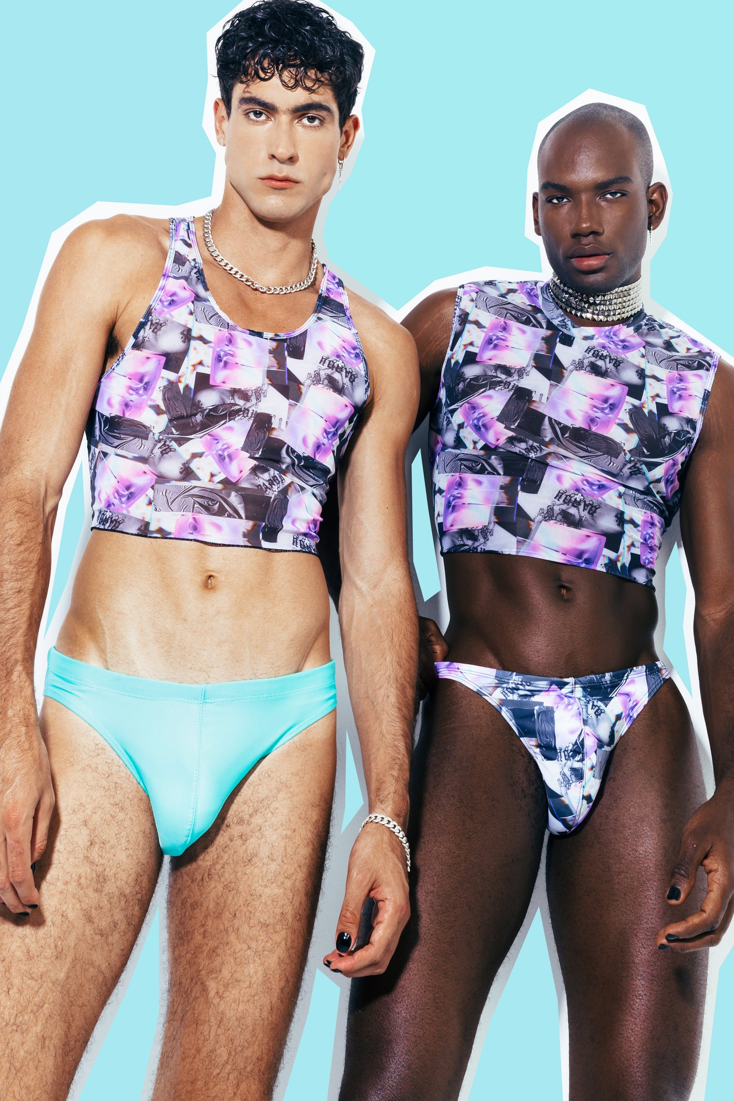 GLITCH CROP SINGLET