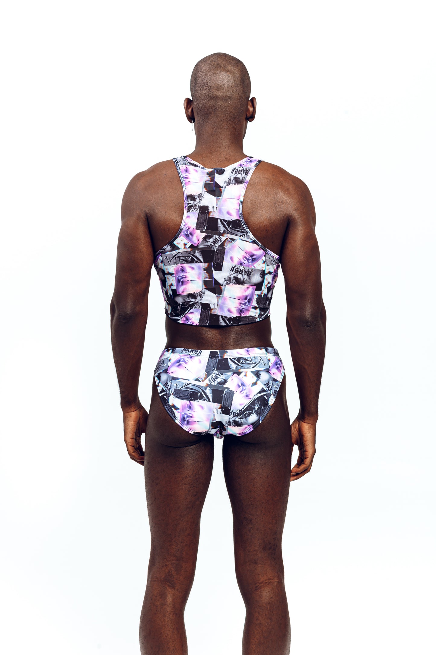 GLITCH CROP SINGLET