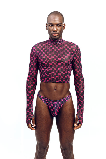 BOI LONGSLEEVE MESH CROP TOP