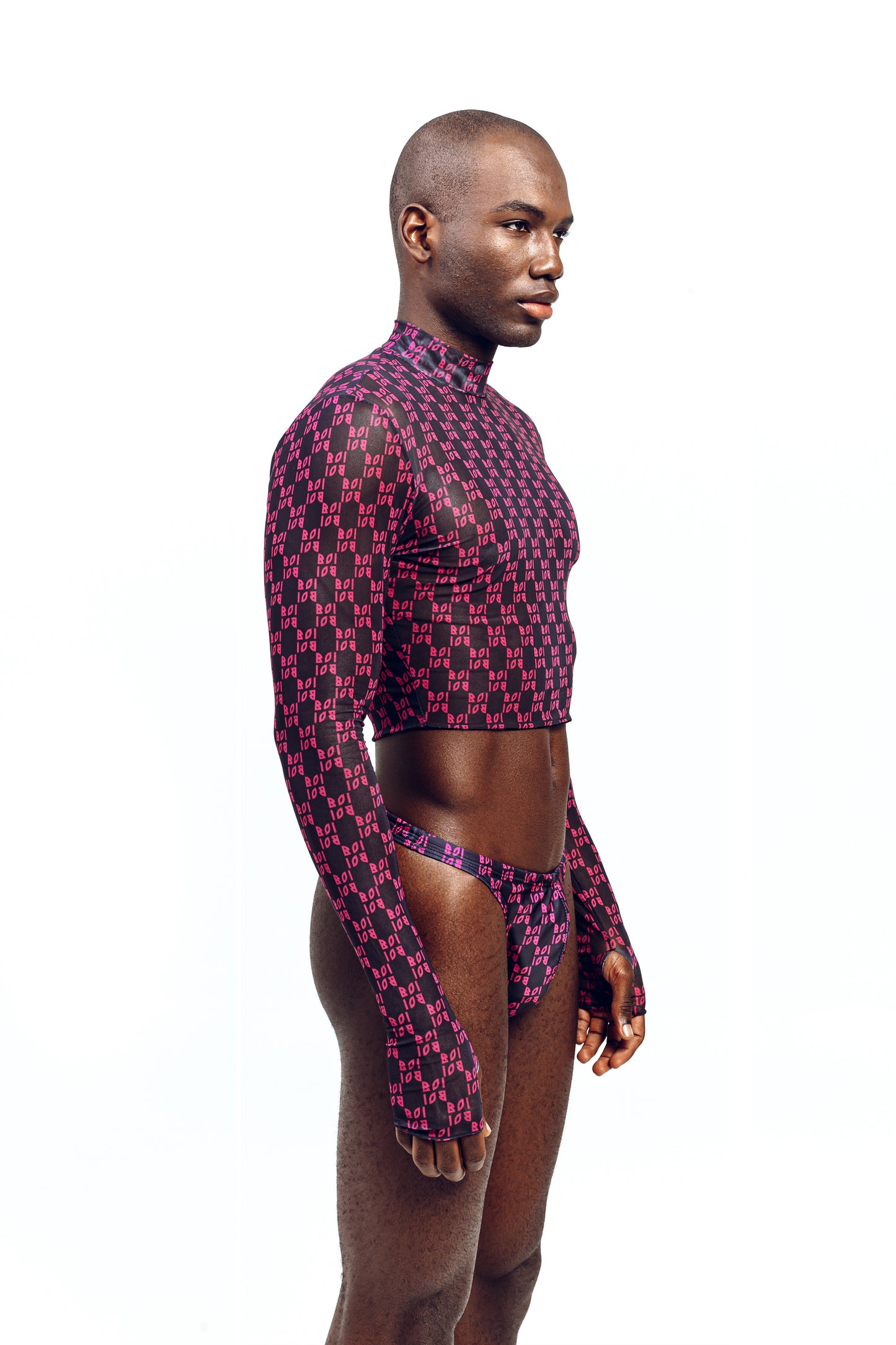 BOI LONGSLEEVE MESH CROP TOP