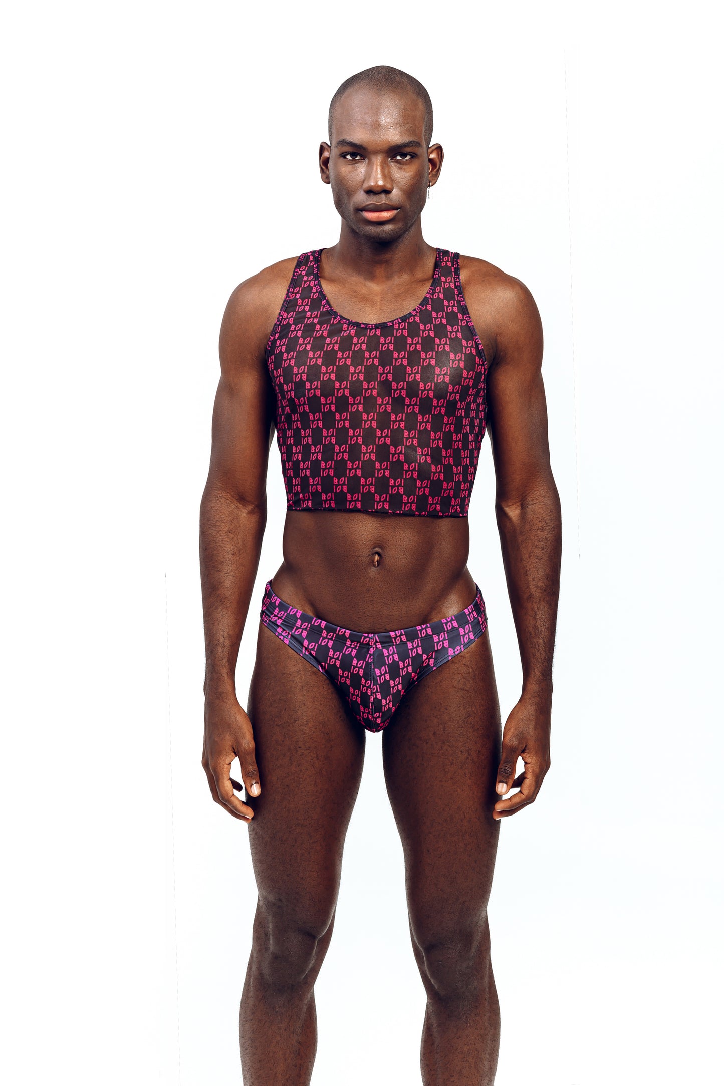 BOI CROP MESH SINGLET
