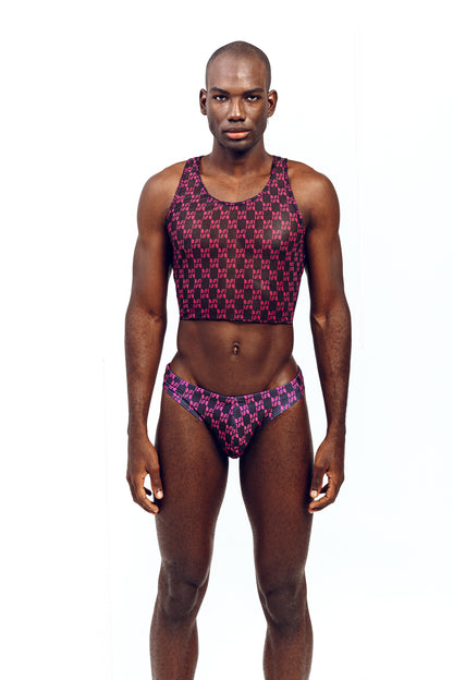 BOI CROP MESH SINGLET