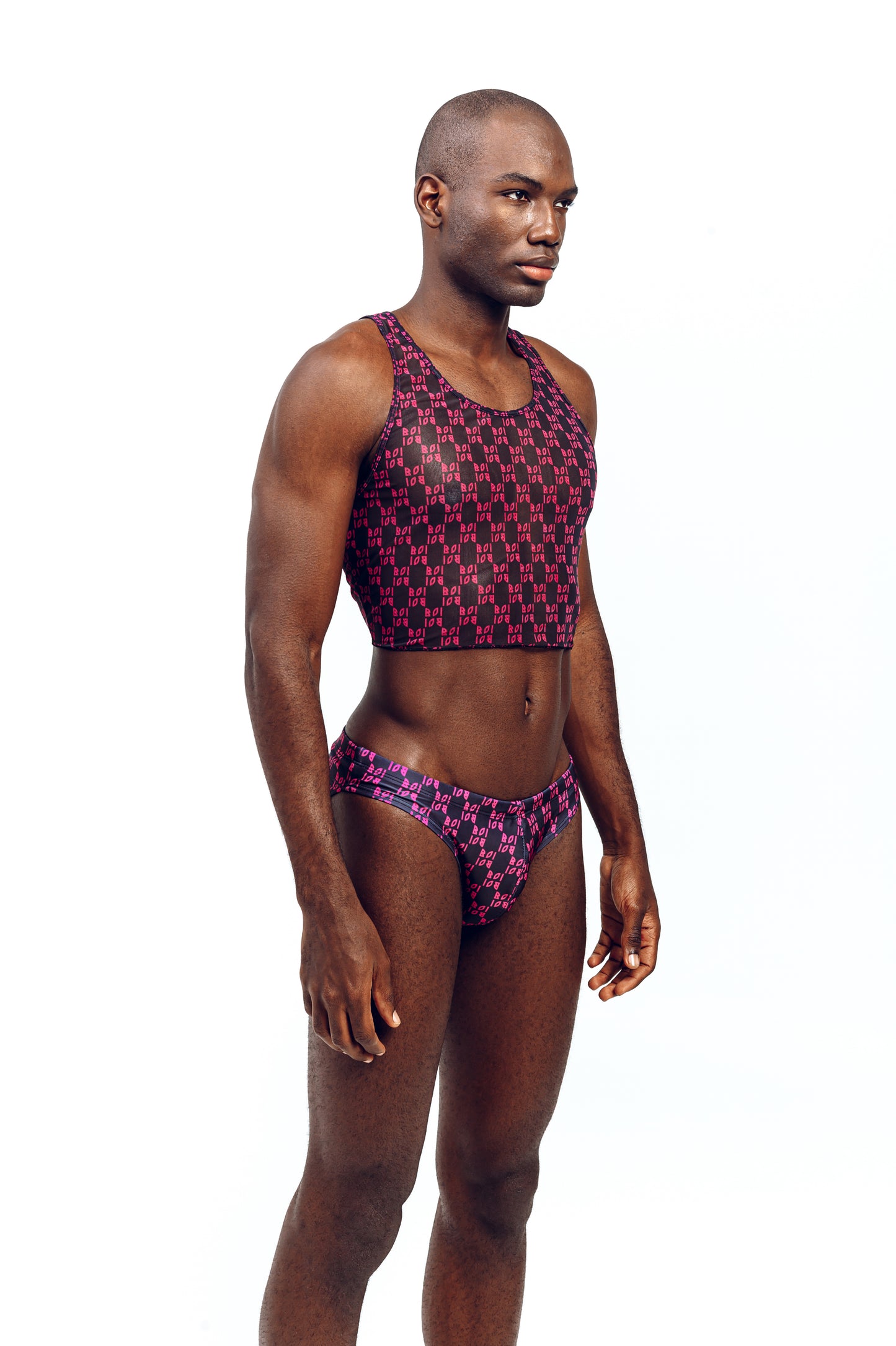 BOI CROP MESH SINGLET